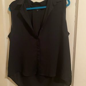 Black sleeveless blouse